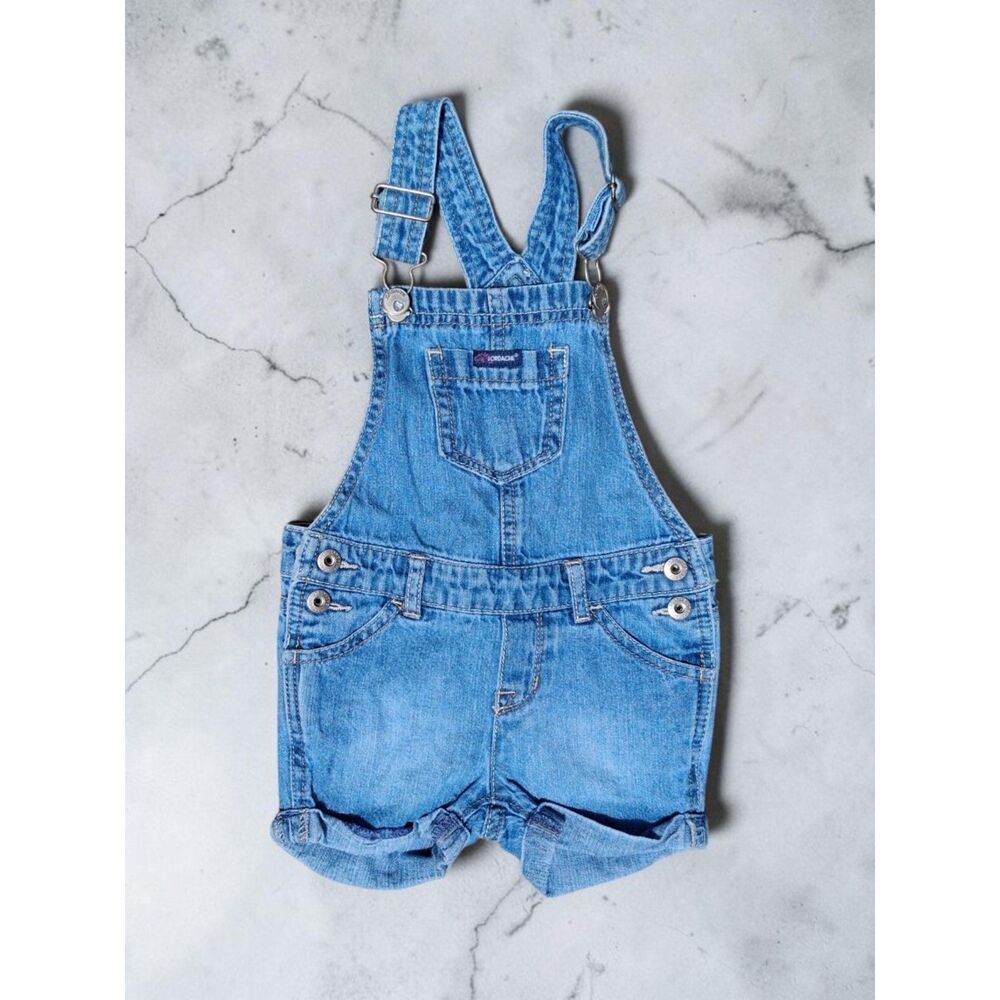 Jordache Toddler Denim Shortalls Size 2T Medium Wash Denim Overalls